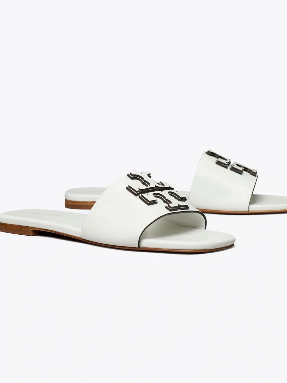 Tory Burch Ines Flat Slide Sandals in gardenia Sz 9.5